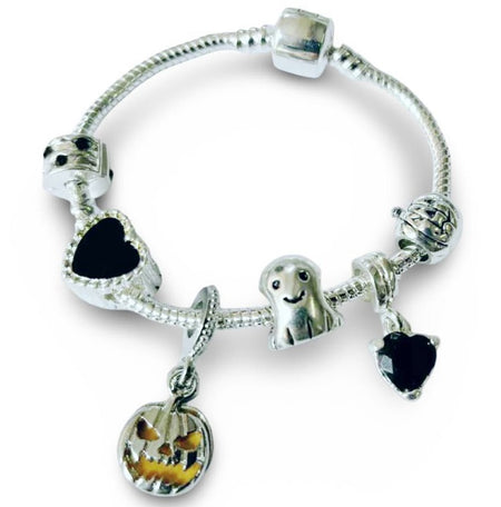 Children's Granddaughter 'Magical Unicorn' Silver Plated Charm Bead Bracelet