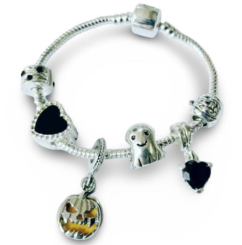 Children's Halloween Magic Silver Plated Charm Bracelet