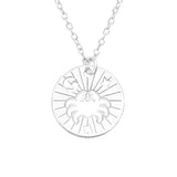 Children's Sterling Silver Zodiac Sign Pendant Necklace - Cancer (June 21- July 22)