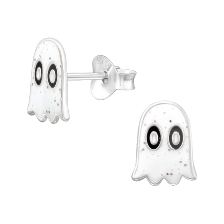 Children's Sterling Silver Halloween Spider Stud Earrings