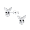 Children's Sterling Silver Crystal Pig Stud Earrings