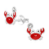 Children's Sterling Silver Crab Stud Earrings