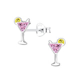 Children's Sterling Silver 'Crystal Cocktail' Stud Earrings