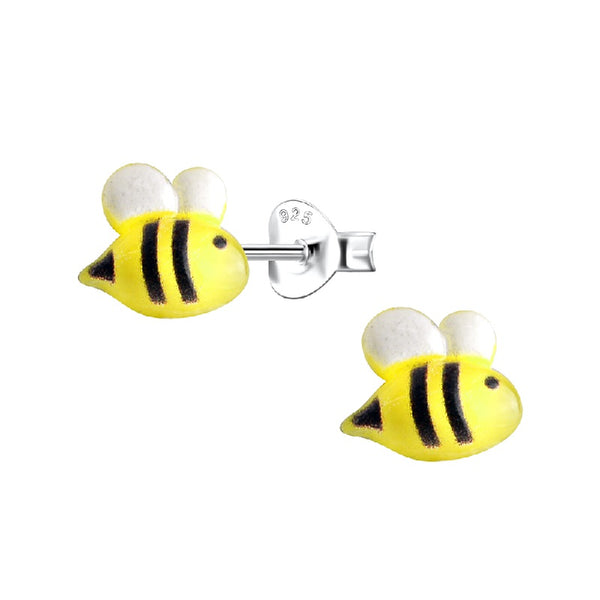 Sterling Silver 'Buzzy Bee' Stud Earrings for Teenagers