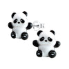 Sterling Silver Panda Stud Earrings for Teenagers