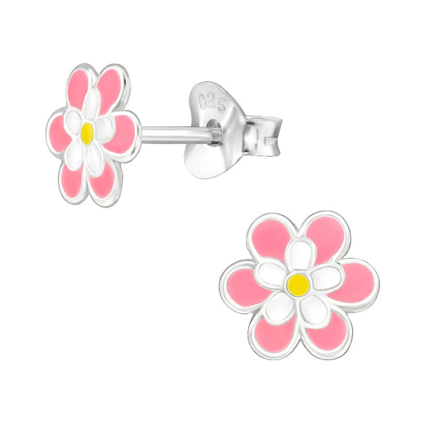 Children's Sterling Silver 'Pretty Spring Flower' Stud Earrings