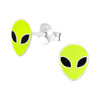 Children's Sterling Silver Alien Stud Earrings