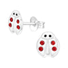 Children's Sterling Silver 'Ladybird with Crystal Spots' Stud Earrings