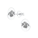 Children's Sterling Silver 'Hatching Easter Bunny Rabbit ' Stud Earrings