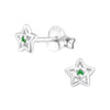 Children's Sterling Silver 'May Birthstone' Star Stud Earrings