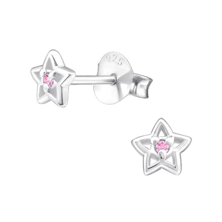 Children's Sterling Silver Set of 3 Pairs of Blue Themed Stud Earrings