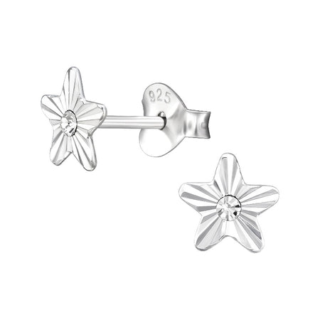 Children's Sterling Silver Peacock Stud Earrings