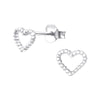 Children's Sterling Silver Heart Stud Earrings