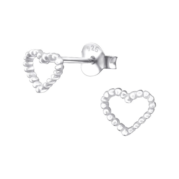 Children's Sterling Silver Heart Stud Earrings