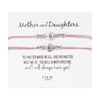 Adjustable Mother and Daughter Compass Wish Bracelets with Presentation Card - Lilac Purple