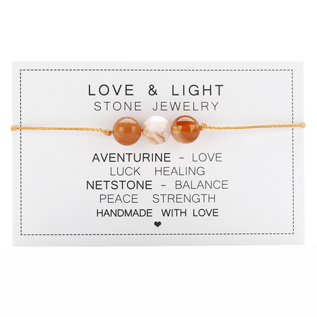 Adjustable 'Clarity' Natural Stone Wish / Friendship Bracelet