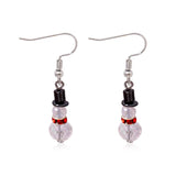 Adult's 'Christmas Snowman' Drop Earrings