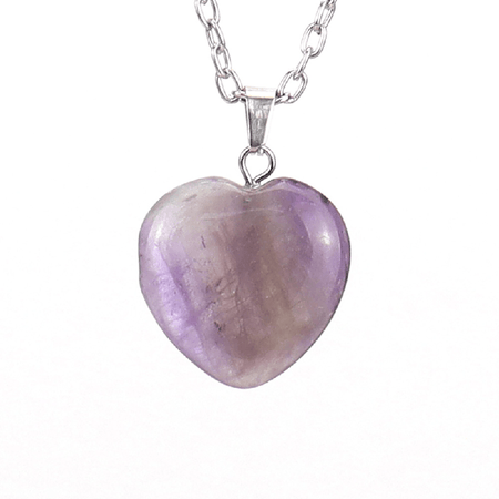 Children's Sterling Silver 'Purple Duo Heart' Pendant Necklace