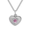 Adult's October Birthstone Heart Pendant Necklace