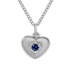 Adult's September Birthstone Heart Pendant Necklace