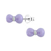 Children's Sterling Silver 'Purple Resin Bow’ Stud Earrings