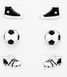 Children's Sterling Silver Set of 3 Pairs of Football Themed Stud Earrings