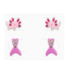 Children's Sterling Silver Set of 2 Pairs of Axolotl and Mermaid Magic Stud Earrings
