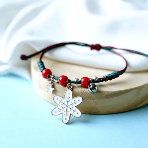 Adjustable Christmas Snowflake Wish / Friendship Bracelet
