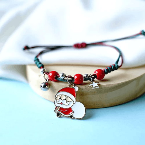 Adjustable Christmas Santa With Sack Wish / Friendship Bracelet