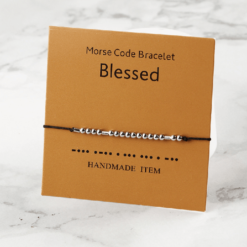 Adjustable Morse Code 'Blessed' Wish Bracelet / Friendship Bracelet - Adult/Teen/Child