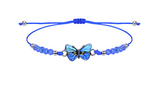 Children's Adjustable Royal Blue Butterfly Wish Bracelet / Friendship Bracelet