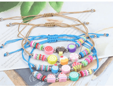 Set of 12 Children's Adjustable 'Sweet Treats' Wish Bracelets / Friendship Bracelets