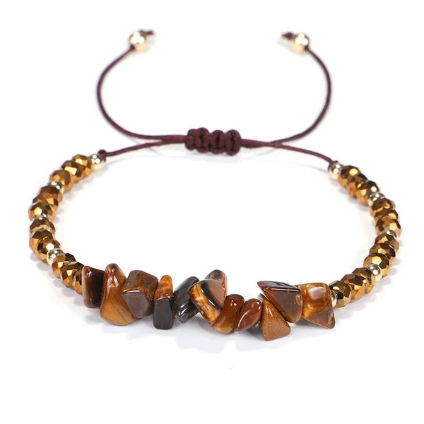 Adjustable 'Tiger's Eye' Natural Stone Wish Bracelet / Friendship Bracelet