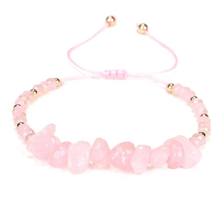 Graduation 'The Adventure Begins' Natural Pink Zebra Stone Drawstring Bracelet