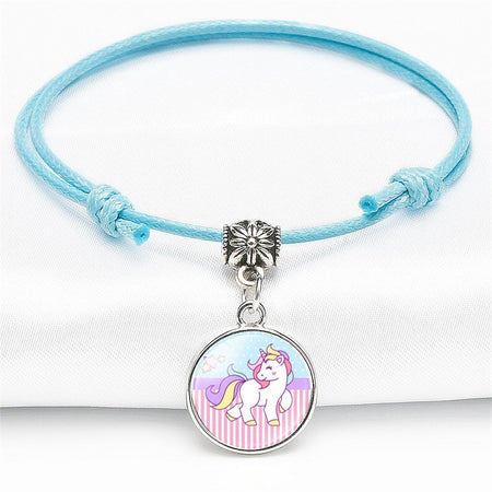 Children's Adjustable Unicorn Wish Bracelet / Friendship Bracelet - Pink