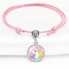 Children's Adjustable Unicorn Wish Bracelet / Friendship Bracelet - Pale Pink