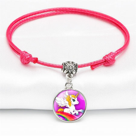 Children's Adjustable Unicorn Wish Bracelet / Friendship Bracelet - Purple