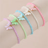 Children's Set of 5 Pastel Butterfly Pendant Stretch Bracelets