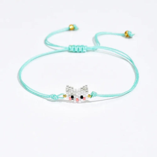 Children's Adjustable Kitten Beaded Wish Bracelet / Friendship Bracelet