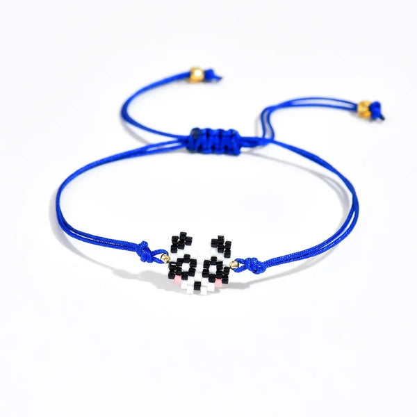 Children's Adjustable Panda Beaded Wish Bracelet / Friendship Bracelet