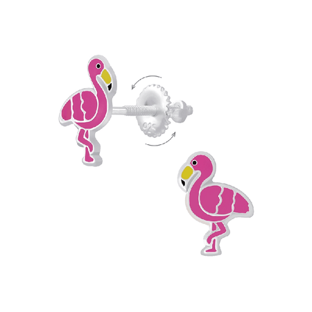 Children's Sterling Silver Set of 3 Pairs of 'Animal Friends' Themed Stud Earrings