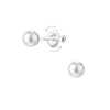 Teenager's / Children's Sterling Silver 'Imitation Pearl' Screw Back Stud Earrings