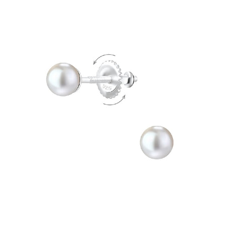 Children's Sterling Silver 'Jet Black Crystal Paw' Screw Back Stud Earrings