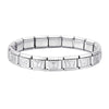 Stainless Steel 18 Link Shiny Italian Charm Starter Bracelet (BUTTERFLY Links)- Classic 9mm Size
