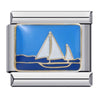 Stainless Steel 9mm Shiny Yachts/Sailing Boats Link for Italian Charm Bracelet
