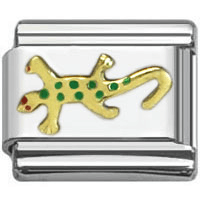 Stainless Steel 9mm Shiny 'Spotty Dalmatian Dog' Link for Italian Charm Bracelet