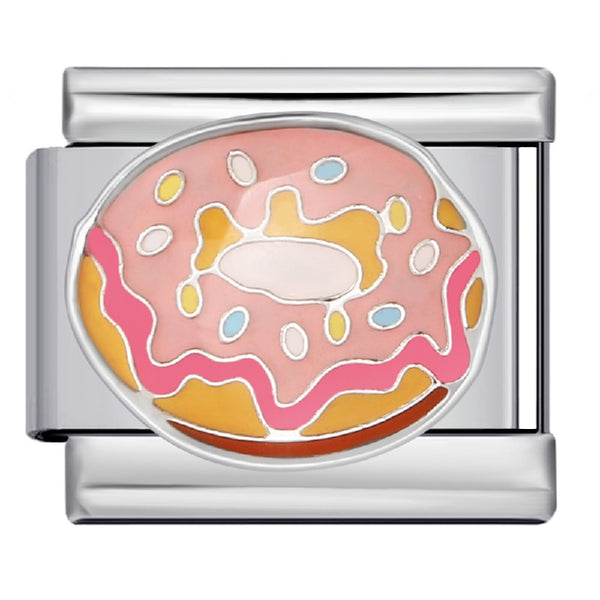 Stainless Steel 9mm Shiny Doughnut Link for Italian Charm Bracelet