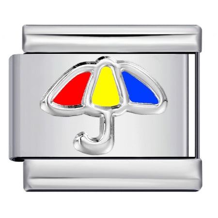 Stainless Steel 9mm Shiny April Birthstone Link for Italian Charm Bracelet
