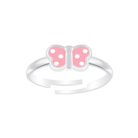 Children's Sterling Silver Adjustable Diamante Christmas Tree Ring