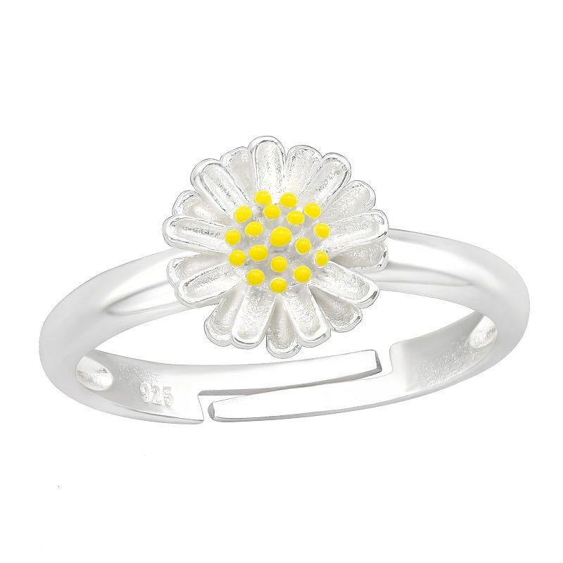 Children's Sterling Silver Adjustable Flower Ring – Liberty Charms